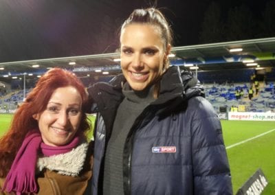 Sky Sportmoderatorin Esther Sedlaczek | Heidi Debbah Visagistin und Maskenbildnerin