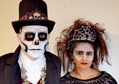 Skull Makeup, Halloween Makeup, Totenkopf geschminkt und Spider Woman by Maskenbildnerin Heidi Debbah