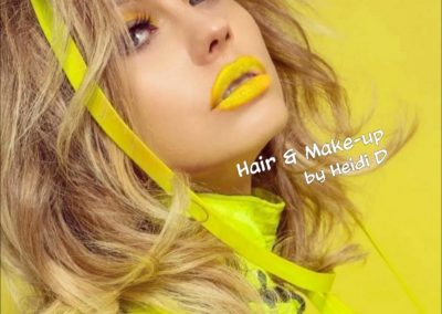 Glamour Look in gelb - Maskenbildnerin Heidi Debbah