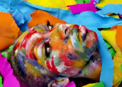 abstraktes Makeup, bunte Farben | Maskenbildnerin & Visagistin Heidi Debbah